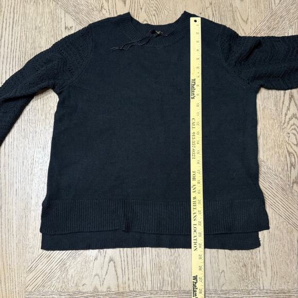 Christian Siriano Black Puff‎ Sleeve Sweater Large - Picture 4 of 9
